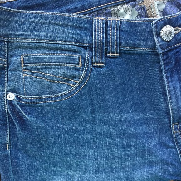 M&S Medium Wash Bootcut / Flare Cotton Comfy Y2K Jeans - Picture 6 of 12